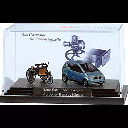 10 Year Anniversary Display Sets - Mercedes -- A-Class 2-Door E-Cell & Benz Patent Motorwagen