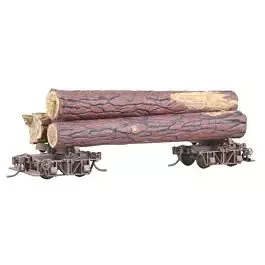 #101 Disconnect Log Car Trucks with Logs - Kit -- Undecorated