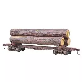 #102 Skeleton Log Car with Logs - Kit -- Undecorated