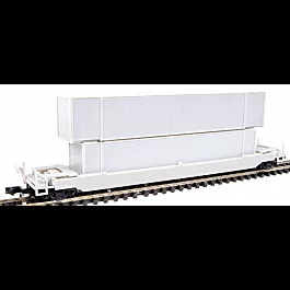 125-Ton Husky Stack Intermodal Well Car w/Containers -- Undecorated