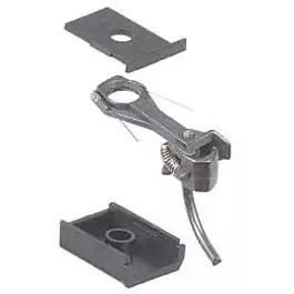 #142 Whisker(R) Self-Centering Metal Knuckle Couplers - Kit - Magne-Matic(R) -- Medium 9/32" Overset Shank w/#242 Draft Gear Boxes - 2 Pair