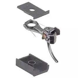 #144 Whisker(R) Self-Centering Metal Knuckle Couplers - Kit - Magne-Matic(R) -- Short 1/4" Underset Shank w/#242 Draft Gear Boxes - 2 Pairs