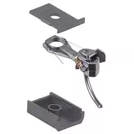 #147 Whisker(R) Self-Centering Metal Knuckle Couplers - Kit - Magne-Matic(R) -- Medium 9/32" Underset Shank with #242 Draft Gear Boxes - 2 Pair