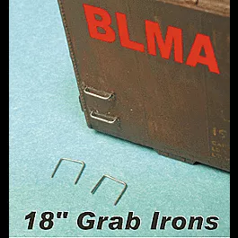18" Straight Grab Irons (Machine Bent .007 Wire) -- pkg(20)