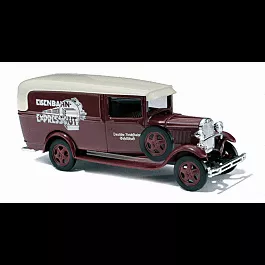 1931 Ford Model AA 1-Ton Panel Truck - Assembled -- Eisenbahn Expressgut (maroon, white)