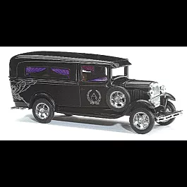 1931 Ford Model AA 1-Ton Panel Truck - Assembled -- Hearse w/Chrome-Plated Wheels