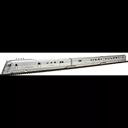 1934 Pioneer Zephyr 3-Car Train-Only Set - Standard DC -- Chicago, Burlington & Quincy