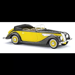 1938 BMW 327 Convertible - Assembled - CMD Collection -- Top Down (yellow, black)