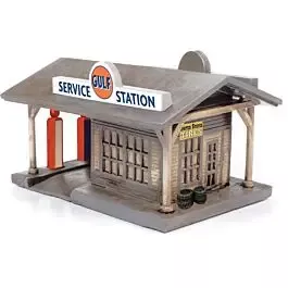 1940-1950s-Era Rural Gas Station -- Assembled - Gulf