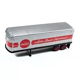 1940s-1960s 32' AeroVan Single Tandem Trailer - Assembled - Mini Metals -- Coca-Cola