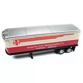 1940s-1960s 32' AeroVan Single Tandem Trailer - Assembled - Mini Metals -- Santa Fe