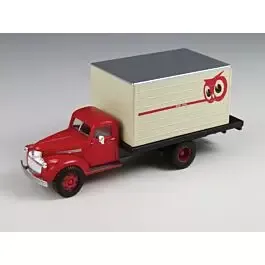 1941-1946 Chevrolet Box Truck - Assembled - Mini Metals(R) -- Red Owl Grocery Stores (red, white, black)