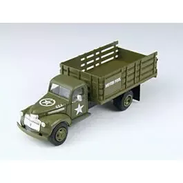 1941-1946 Chevrolet Stakebed Truck - Assembled - Mini Metals(R) -- United States Army (olive)