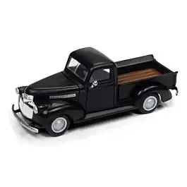 1941 - 46 Chevrolet Pickup Truck - Assembled - Mini-Metals(R) -- Raven Black / Black