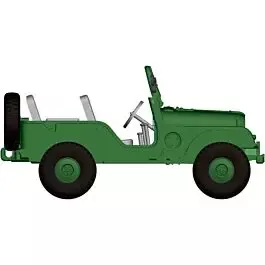 1950s-1980s Jeep Universal SUV - Assembled -- Military Green