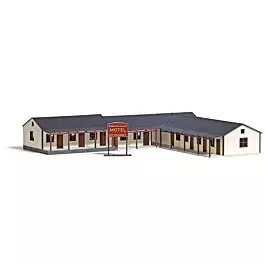 1950s Motel -- Laser-Cut Wood Kit - 11 x 9-3/16 x 1-7/8"28 x 23.4 x 4.7cm