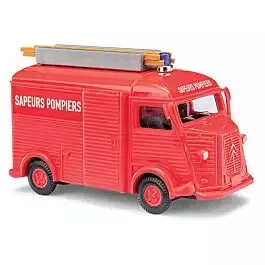 1958 Citroen H Van - Assembled -- French Fire Department (red, French Lettering)