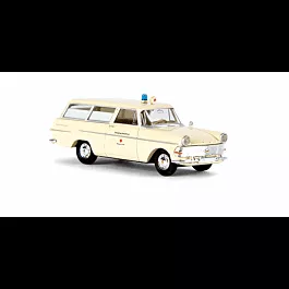 1960-1963 Opel Rekord PII Kasten Cargo Station Wagon - Assembled -- Mulheim DRK (cream, German Red Cross Lettering)