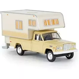 1962 Jeep Gladiator Pickup Truck with Camper Body - Assembled -- Ivory