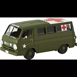 1964 Dodge A 100 Passenger Van - Assembled -- United State Army Red Cross Ambulance (green, white, red)