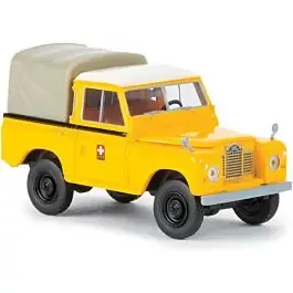 1968 Land Rover 88 Pickup Truck - Assembled -- PTT (yellow, black, gray; German Lettering)