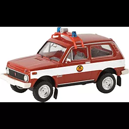 1976 Lada Niva Station Wagon - Assembled -- Grubenwehr (red, white, German Lettering)