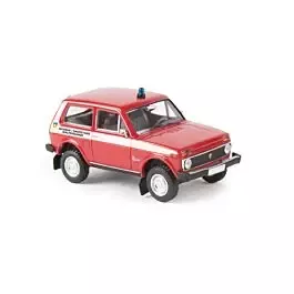 1976 Lada Niva Station Wagon - Assembled -- Walferdange, Luxembourg Fire Department (red, white, German Lettering)