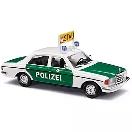 1977 Mercedes Benz W123 Sedan - Assembled -- Police (green, white, German Lettering)