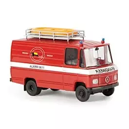 1980s Mercedes-Benz L 406 D Delivery Van - Assembled -- Tauchr, Netherlands, Dive Rescue (red, white, Dutch Lettering)