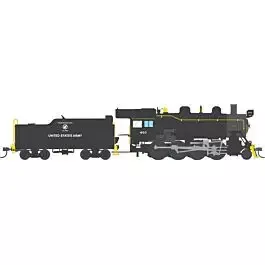 2-8-0 Consolidation w/Sound, DCC & Smoke - Paragon3(TM) -- United States Army #600 (black, graphite, yellow)