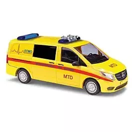 2014 Mercedes-Benz Vito Passenger Van - Assembled -- MTD Ambulance (yellow, red, German Lettering)
