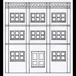 3-Story Trackside Loading Wall - Quick-Flats -- Kit - Tan 6-1/2 x 6-1/4"16.5 x 15.9cm pkg(2)