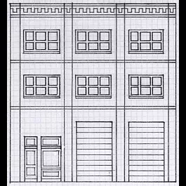 3 Story Truck Loading Wall- Quick-Flats -- Kit - Tan 6-1/2 x 6-1/4"16.5 x 15.9cm pkg(2)