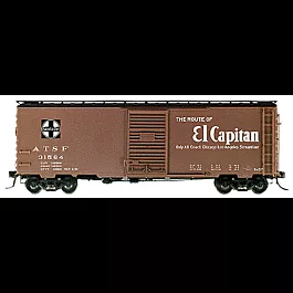 40' PS-1 Boxcar w/6' Door -- ATSF (Boxcar Red, black roof, white & black lettering scheme)