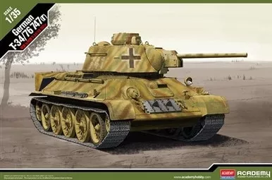 ACADEMY - 1:35 Scale WWII German T-34/76 747(r) Tank Plastic Military Model Kit (13502)