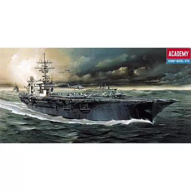 ACADEMY - 1:800 Scale USS KITTY HAWK CV-63 Aircraft Carrier Plastic Model Ship Kit (14210)