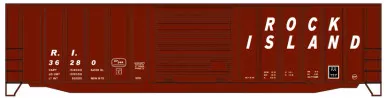 Accurail 81881 - 50' Exterior Post Welded Steel Boxcar Rock Island (RI) 36280 - HO Scale Kit