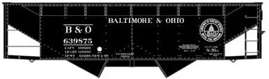 Accurail 81902 - 50-Ton Offset Twin Hopper Baltimore & Ohio (B&O) Class N-35A #639875 Post-War 1947 "13 Great States" - HO Scale Kit
