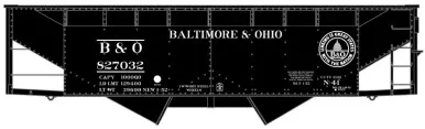 Accurail 81903 - 50-Ton Offset Twin Hopper Baltimore & Ohio (B&O) Class N-35A #827032 Post-War 1947 "13 Great States" - HO Scale Kit