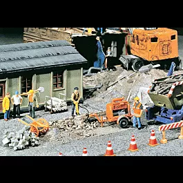 Animated Jackhammer Scene - Kit -- 2-15/16 x 1-3/4 x 2"7.5 x 4.5 x 5cm - Ready for Connection (12-16 VAC)