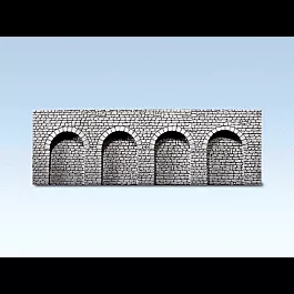 Arcades -- Natural Stone w/Round Arch (gray) 14-3/4 x 2-3/8 x 1/3"37 x 6 x .8cm