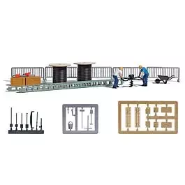 Auger, 2 Figures and Telecomm Accessories Miniature Scene