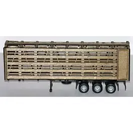 Australian Road Train Stock Trailer - Laser-Cut Wood Kit -- Undecorated