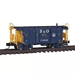B&O I-12 Wagontop Bay Window Caboose - Ready to Run -- Baltimore & Ohio #C-2432 (1965-69 Scheme, blue, yellow)