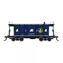 B&O I-12 Wagontop Bay Window Caboose - Ready to Run -- Baltimore & Ohio #C-2454 (1970-71; blue, yellow; Capitol Logo)