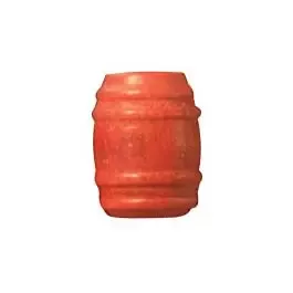 Barrels (Turned Wood w/Raised Trim & Bands; pkg(12) -- Red