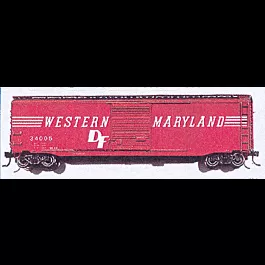 Blueprint Series 50' AAR Single Door Boxcar w/8' Door & Riveted Sides -- Western Maryland (Oxide Red, speed lettering)