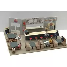 Cafe-Diner Interior Detail Set -- Unpainted Metal Castings