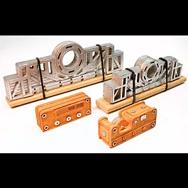Cast Resin Freight Car Load -- 80-Ton Ship's Driveshaft & Pulley 3-3/4" & 4-1/4"9.5 & 10.7cm
