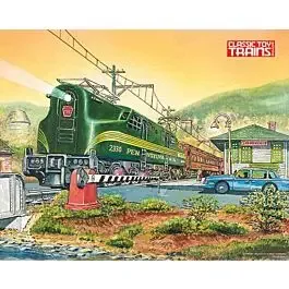 Classic Toy Trains Lionel GG1 at Lionelville Station Print by Robert Sherman -- 16 x 20"40.6 x 50.8cm